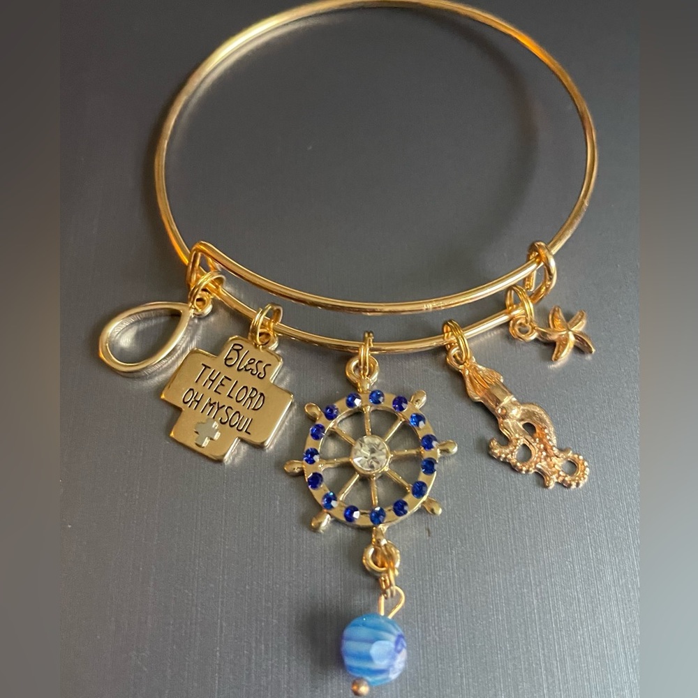 “Lord Steer My Soul”❤️Bangle in Gold-tone